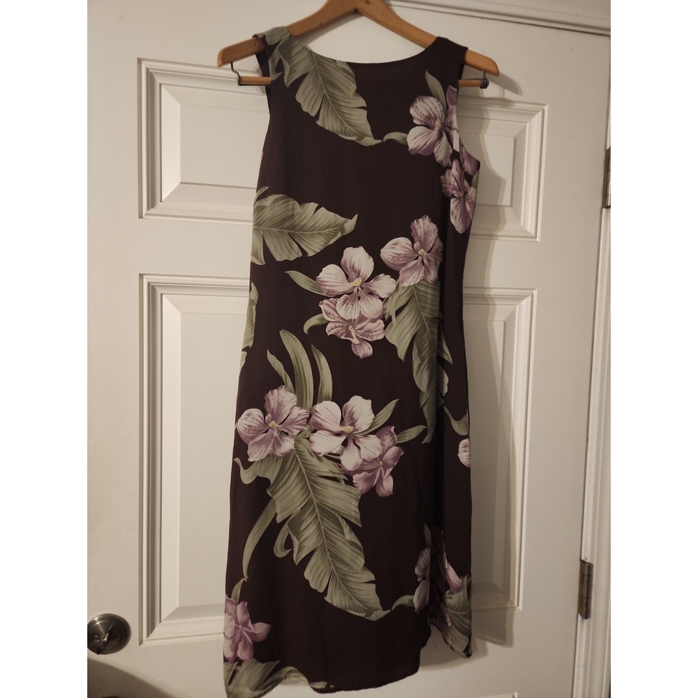 Tommy Bahama Women's Silk Tropical Purple Dress Size 2 Resort Vacation
